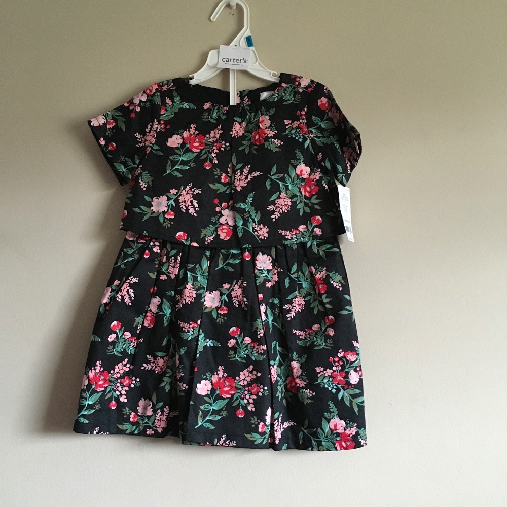 Carters Baby Girl Cotton Floral Dress&bloomer size 24 month.